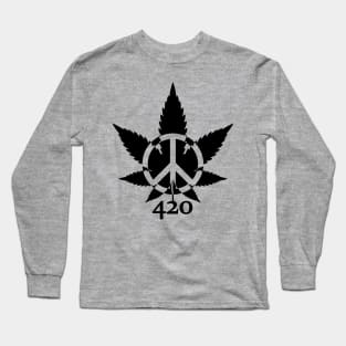 420 Peace Leaf Long Sleeve T-Shirt